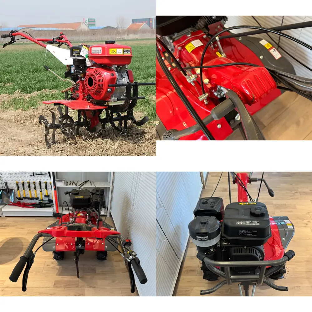 Garden Tiller Mini - 7PK Tweewielige Mini-akkerfrees met verstelbare freesdiepte