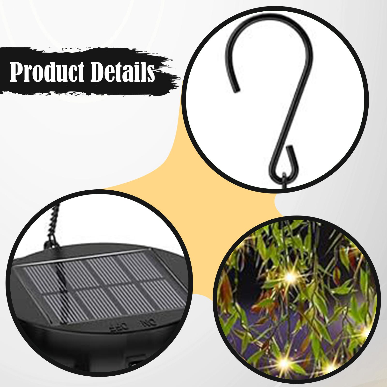 Outdoor Power And Plant - Op zonne-energie werkende hangende tuinlamp met