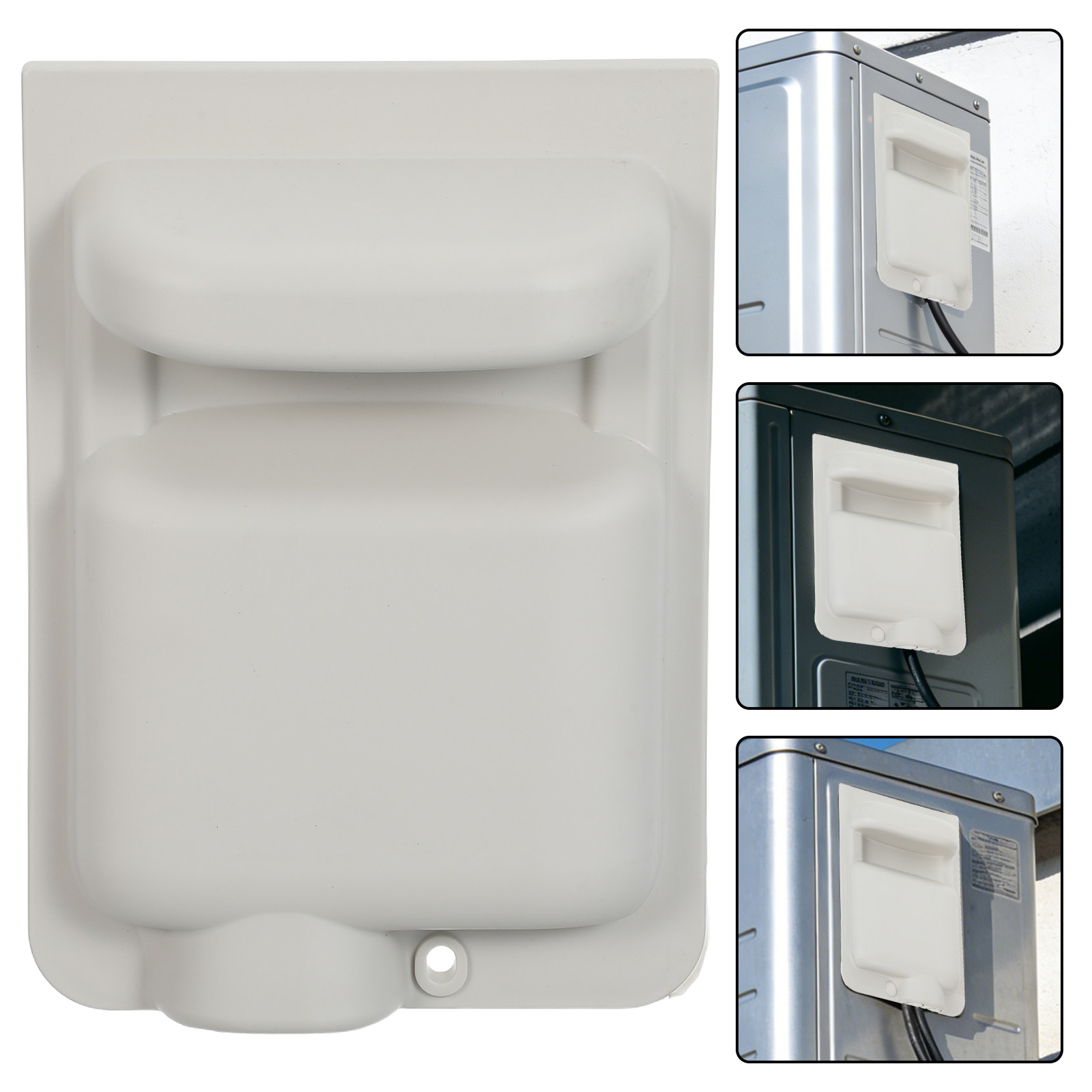 Outdoor Power Line Cover - Buitenafdekking voor airconditionerbedrading, weerbestendig plastic schild