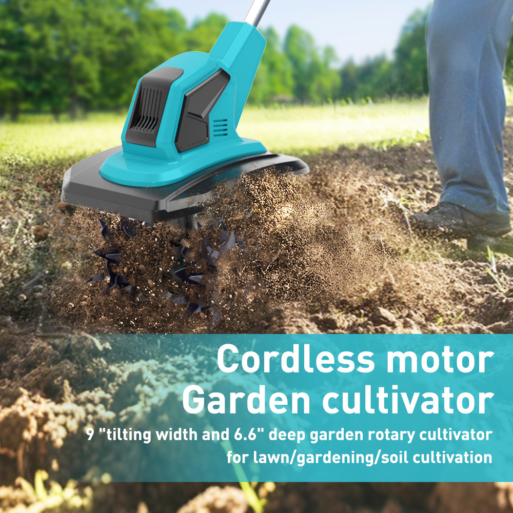 Garden Tiller Mini - 21V Lithium-ion accu mini cultivator, draagbare