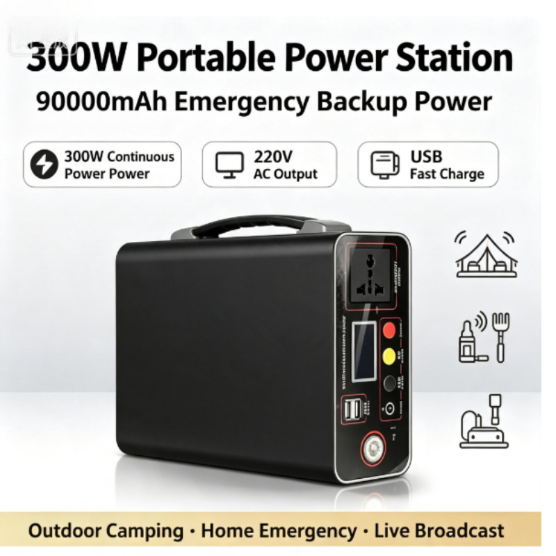 Outdoor Power And Plant - Draagbare krachtcentrale 300W 220V, 333Wh, 90000mAh,