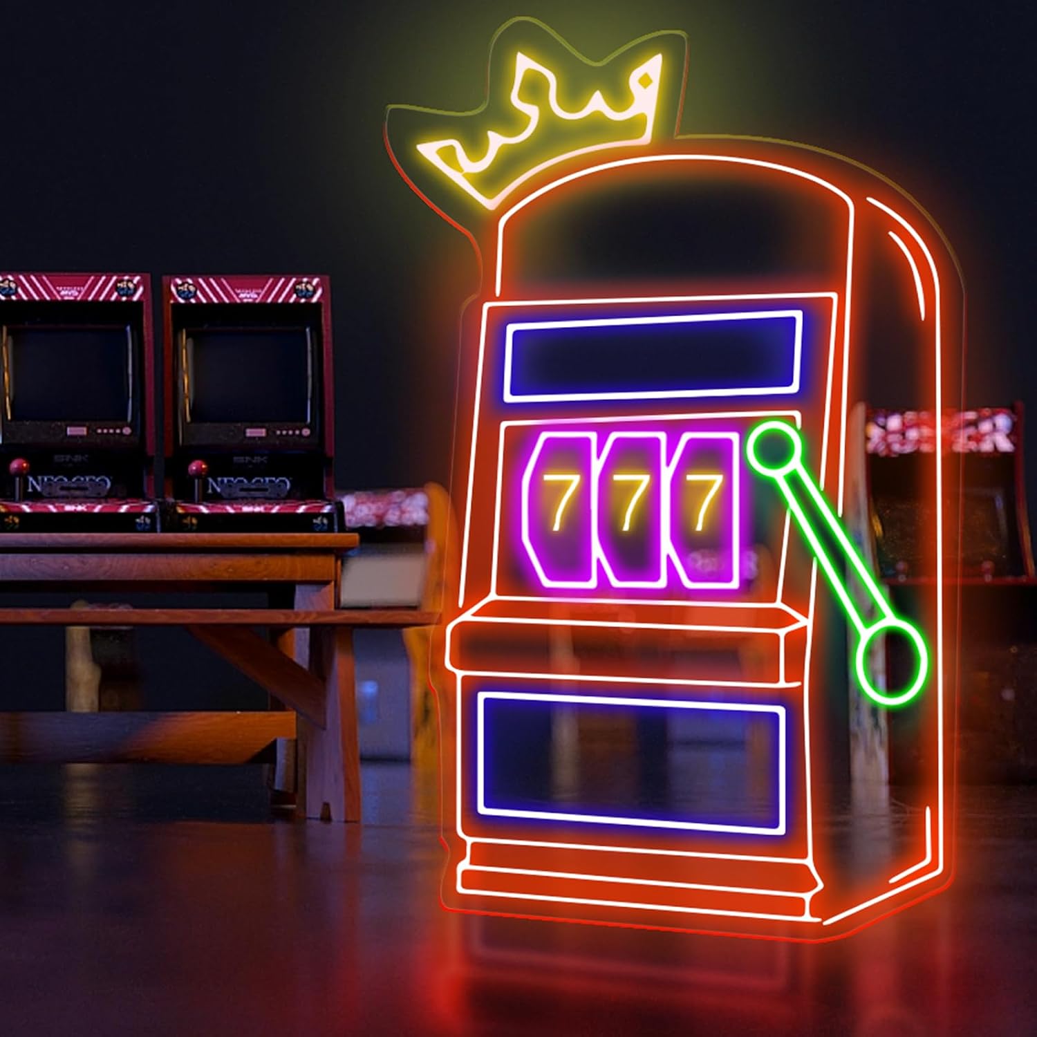 Slot Machine Neon Sign Game Ic - Outdoor Power Garage recensie en prijs
