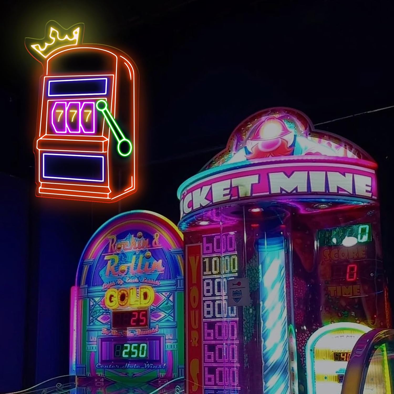 Slot Machine Neon Sign Game Ic - Outdoor Power Garage recensie en prijs